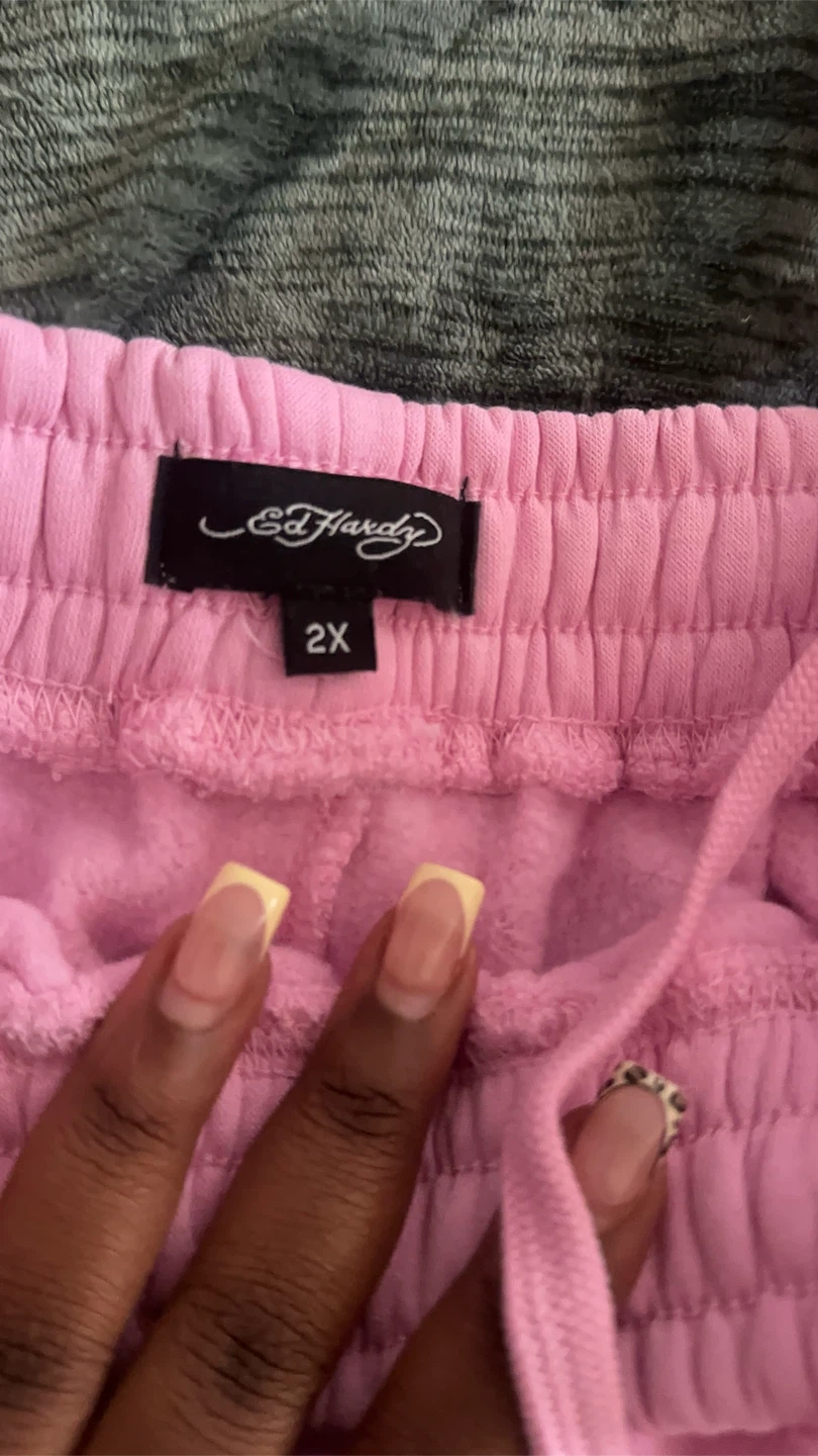 Ed Hardy Pink Graphic Sweatpants