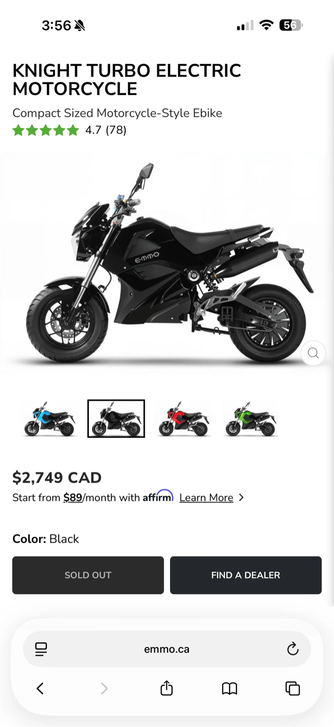 Knight turbo motorcycle style 72v (batteries work) - photo 4