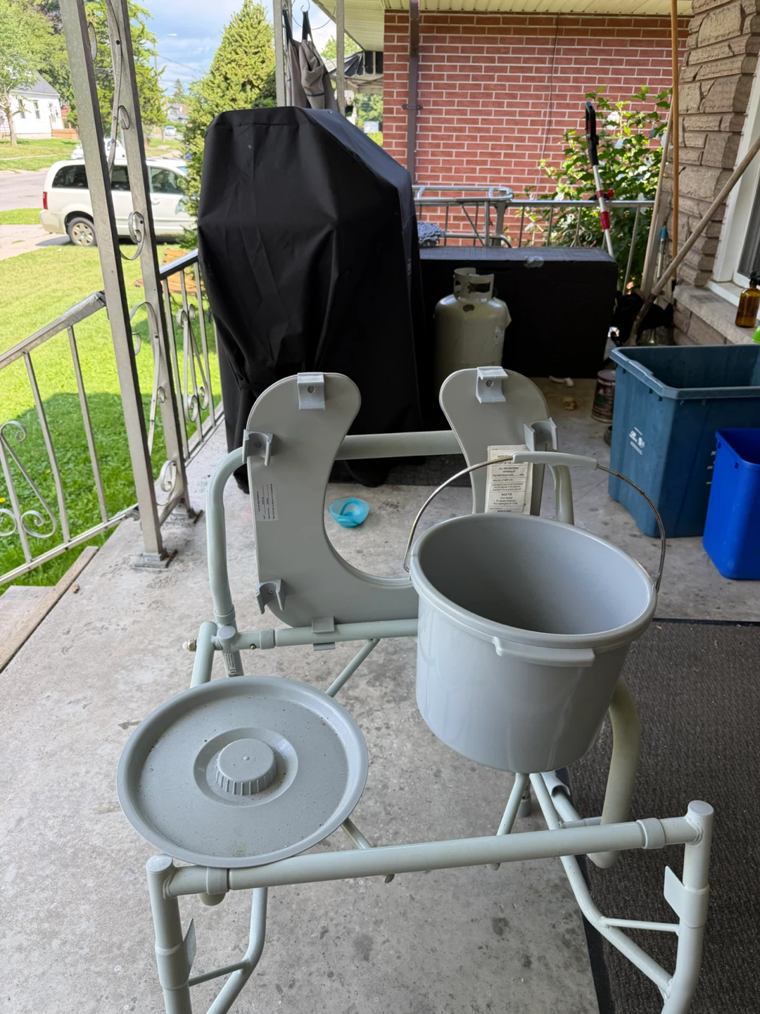 Portable Commode Chair with Bucket