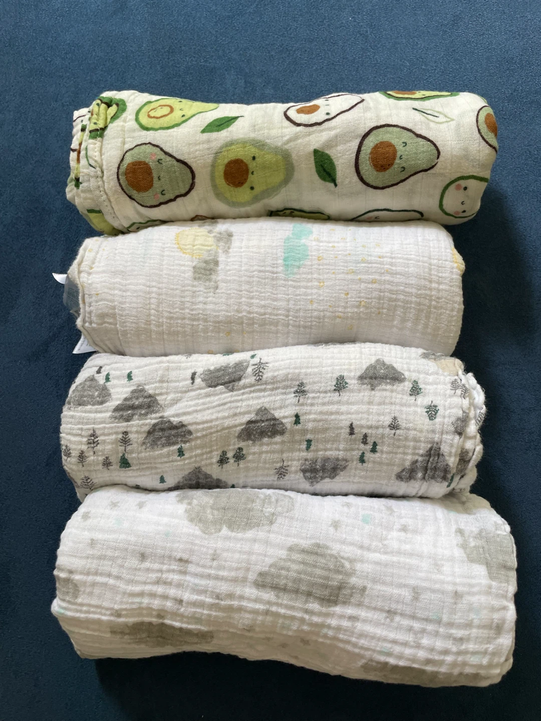 Aden + Anais and Loulou lollipop swaddle blankets