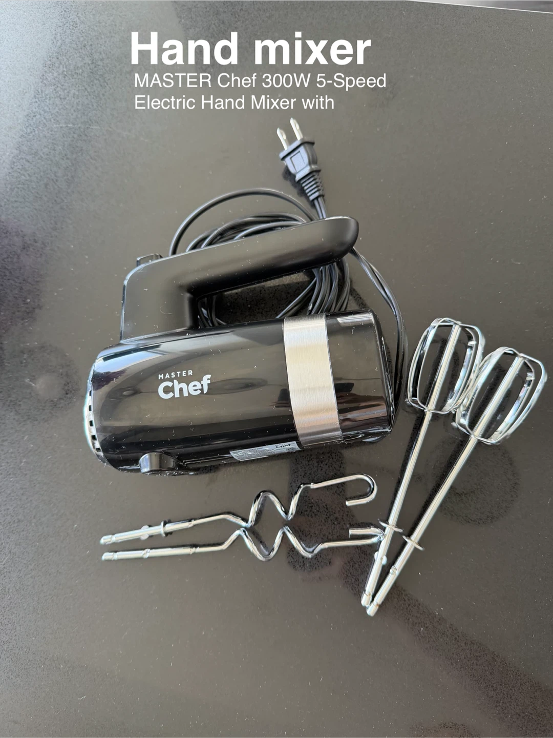 MASTER Chef 300W 5-Speed Electric Hand Mixer