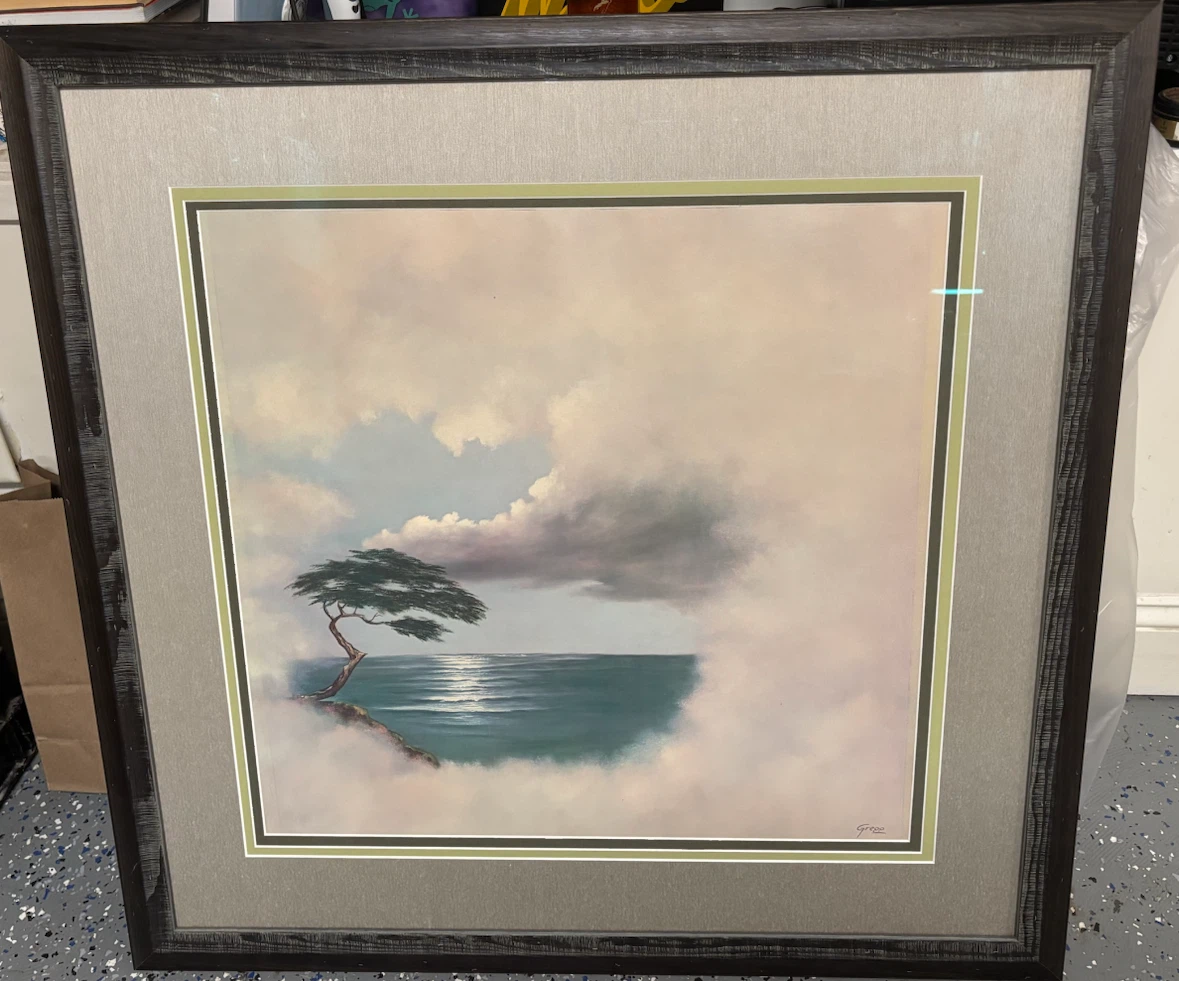 Framed Landscape Painting by Grego