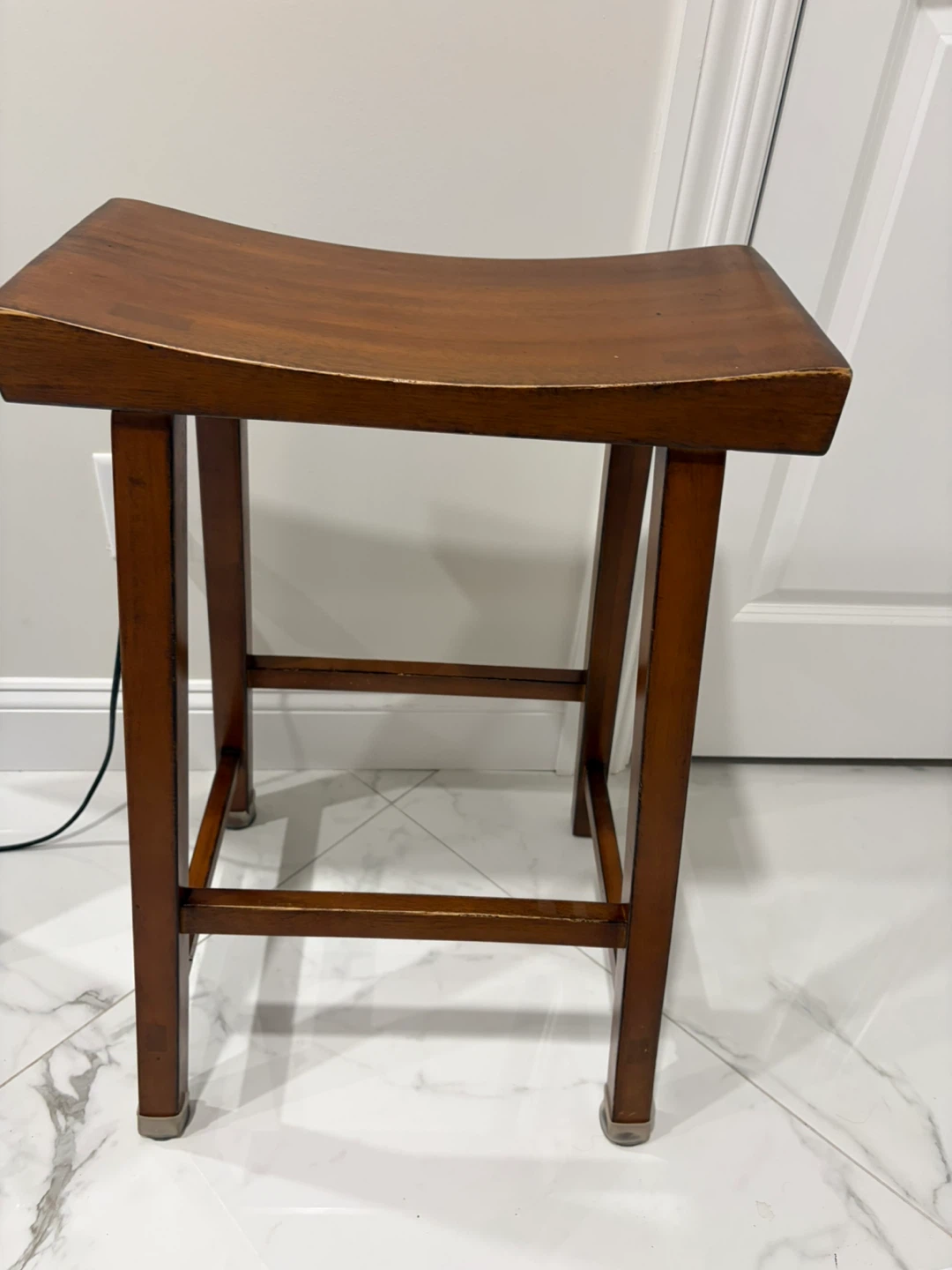 Wooden Saddle Seat Stool