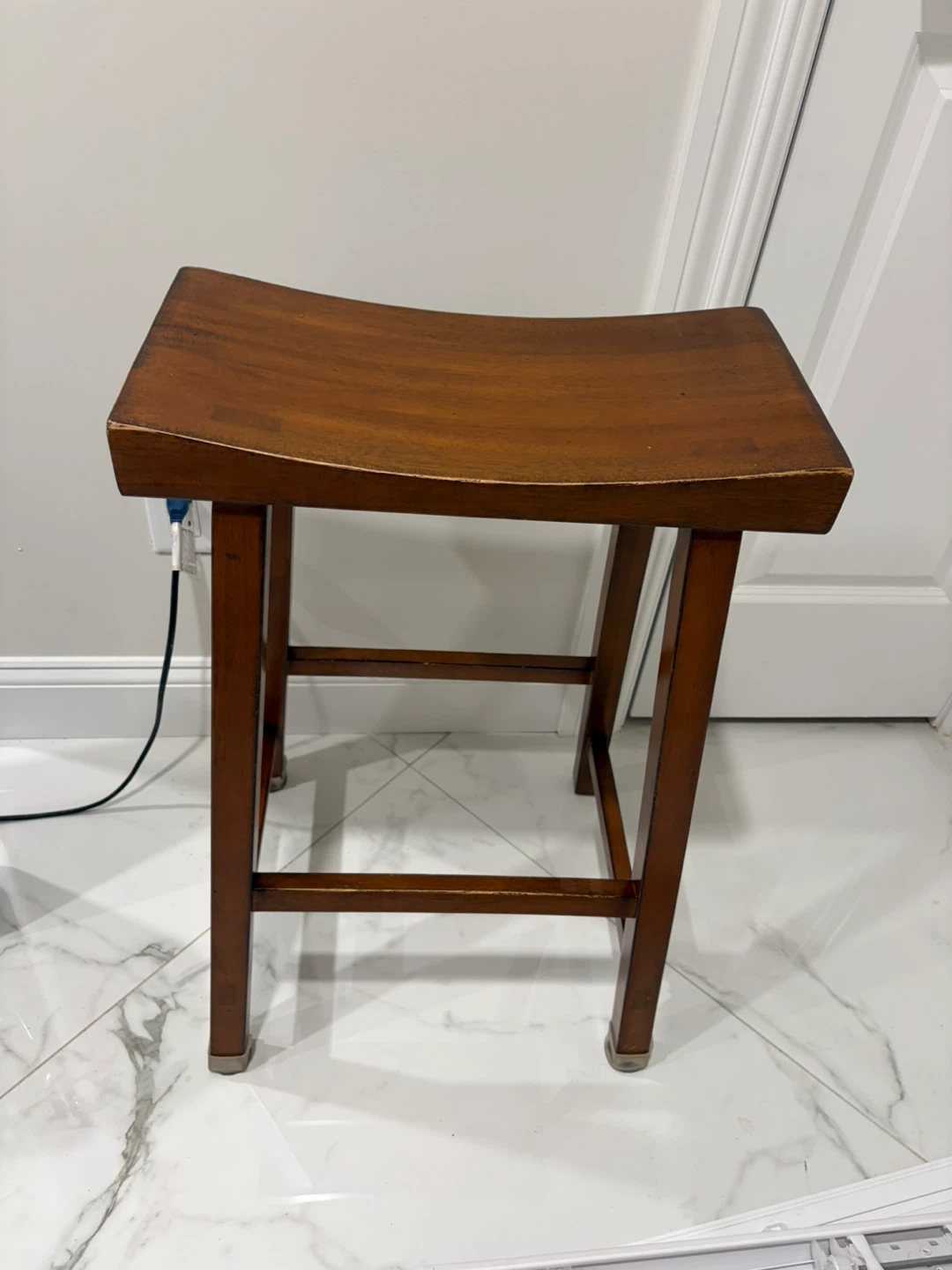 Wooden Saddle Seat Stool - photo 2