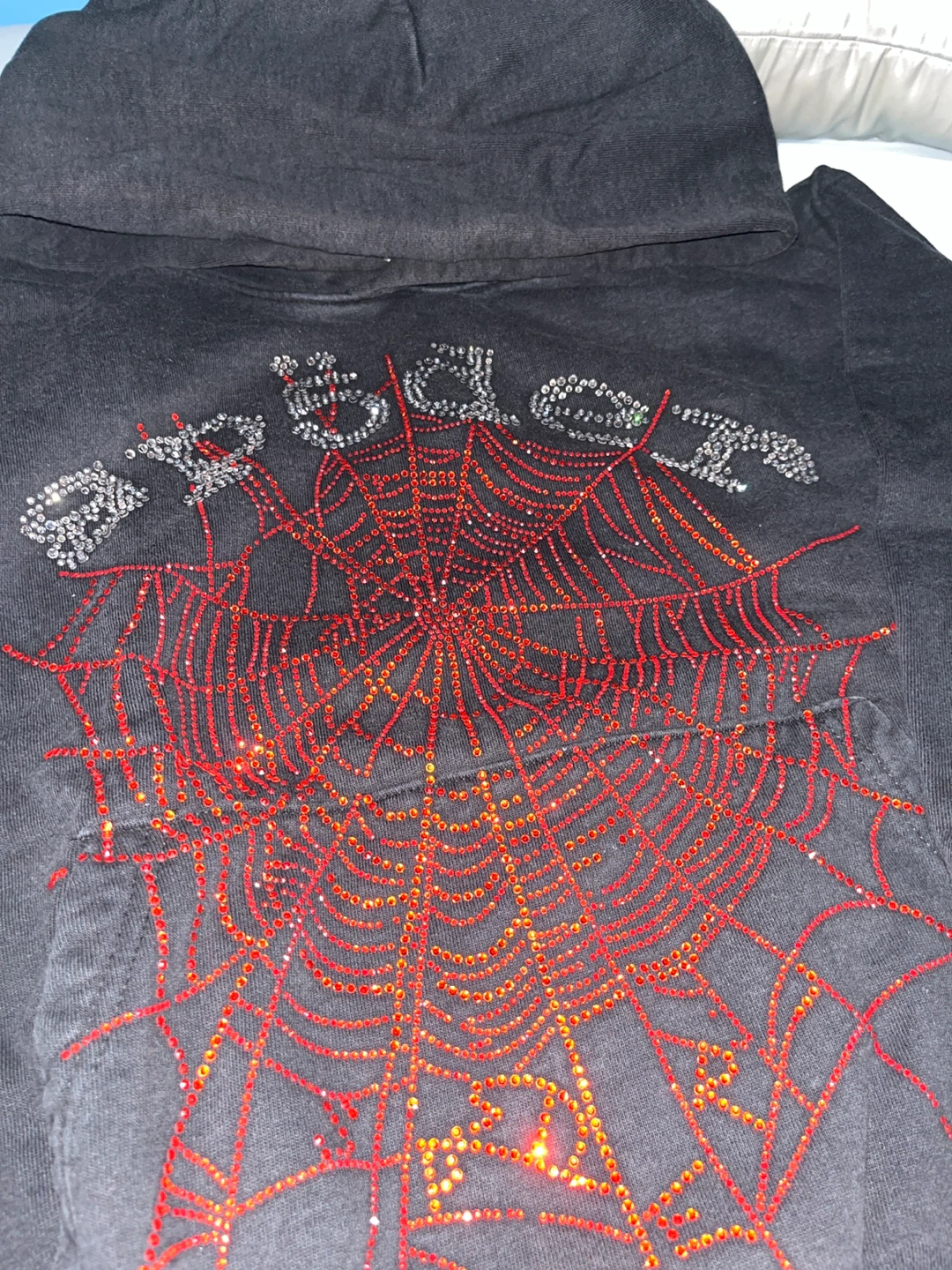 Sp5der Hoodie Rhinestone Black - photo 3