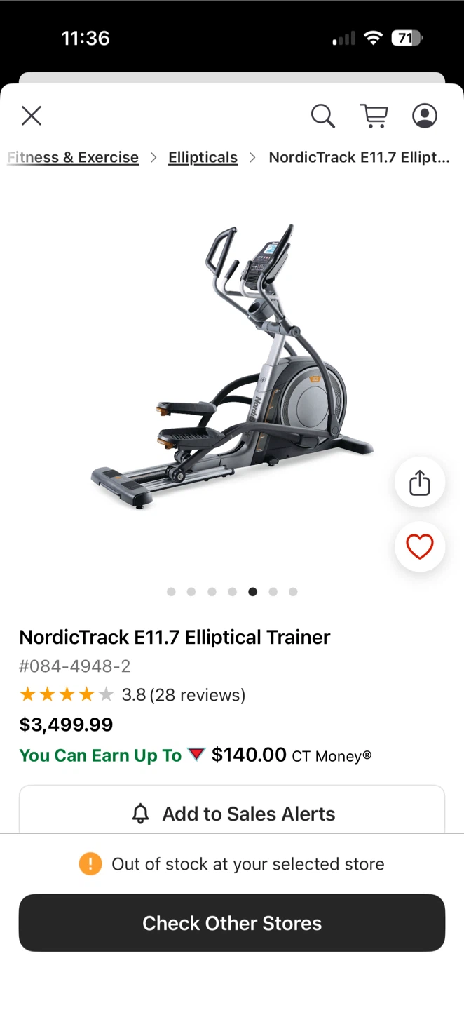 NordicTrack E11.7 Elliptical Trainer - photo 5