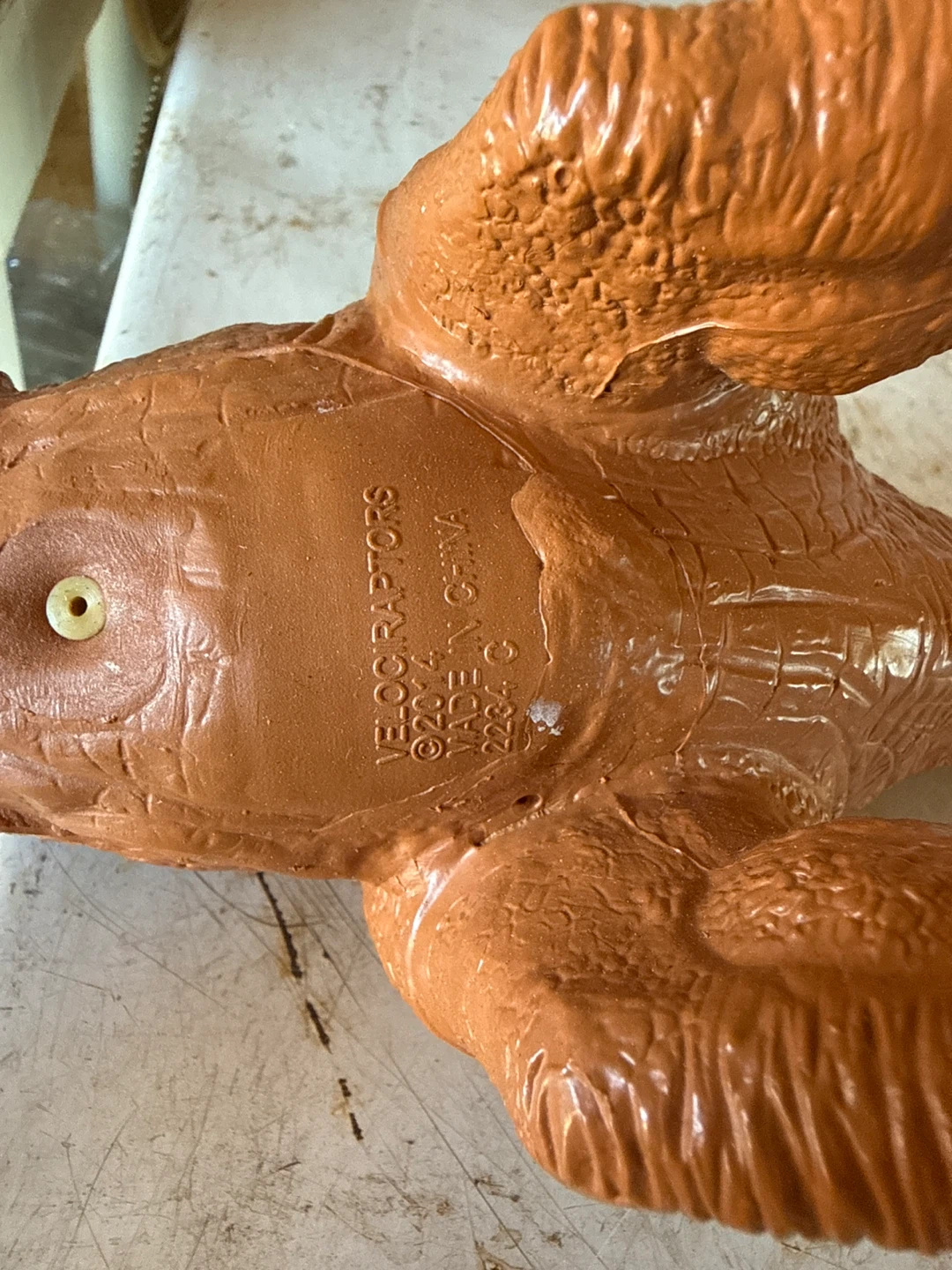Orange Velociraptor Toy Dinosaur Figure - photo 3