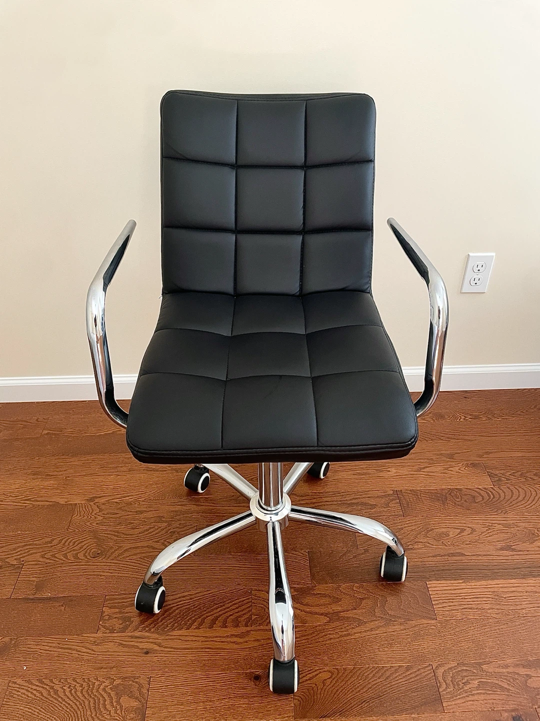 Black Faux Leather Office Chair