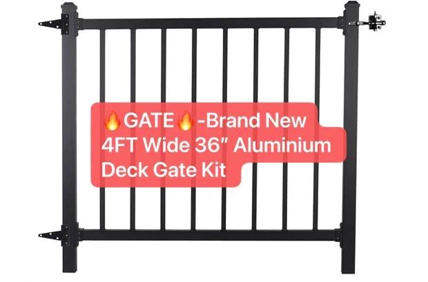 🔥 Brand New –Gate 4FT Wide Aluminium Deck Kit for 36" Railings