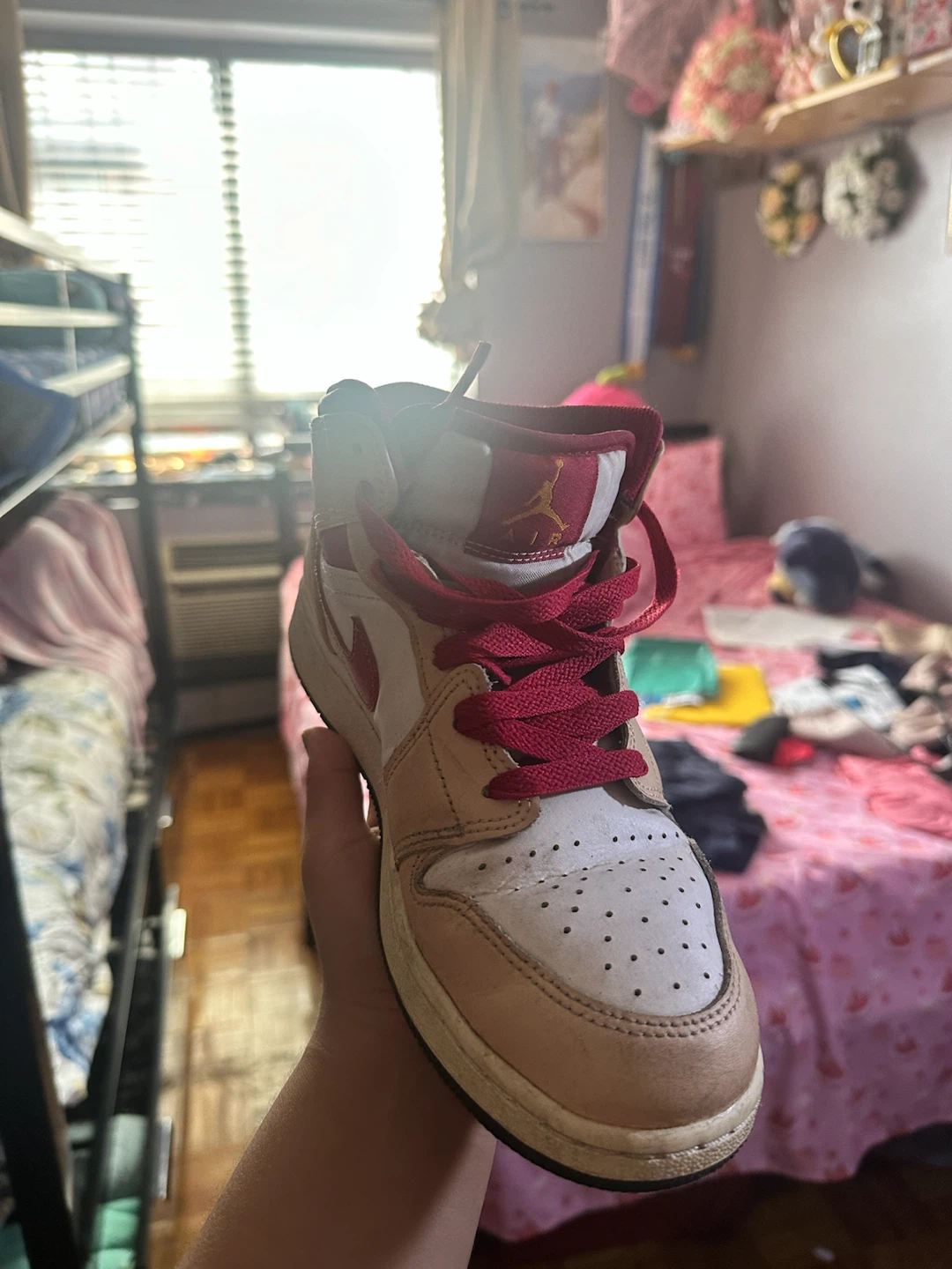 Air Jordan 1 Mid Sanddrift Indigo Chartreuse 6Y - photo 2