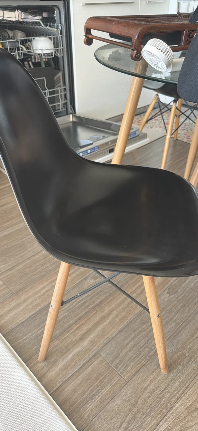 Black Mid-Century Style Dining Chair ikea