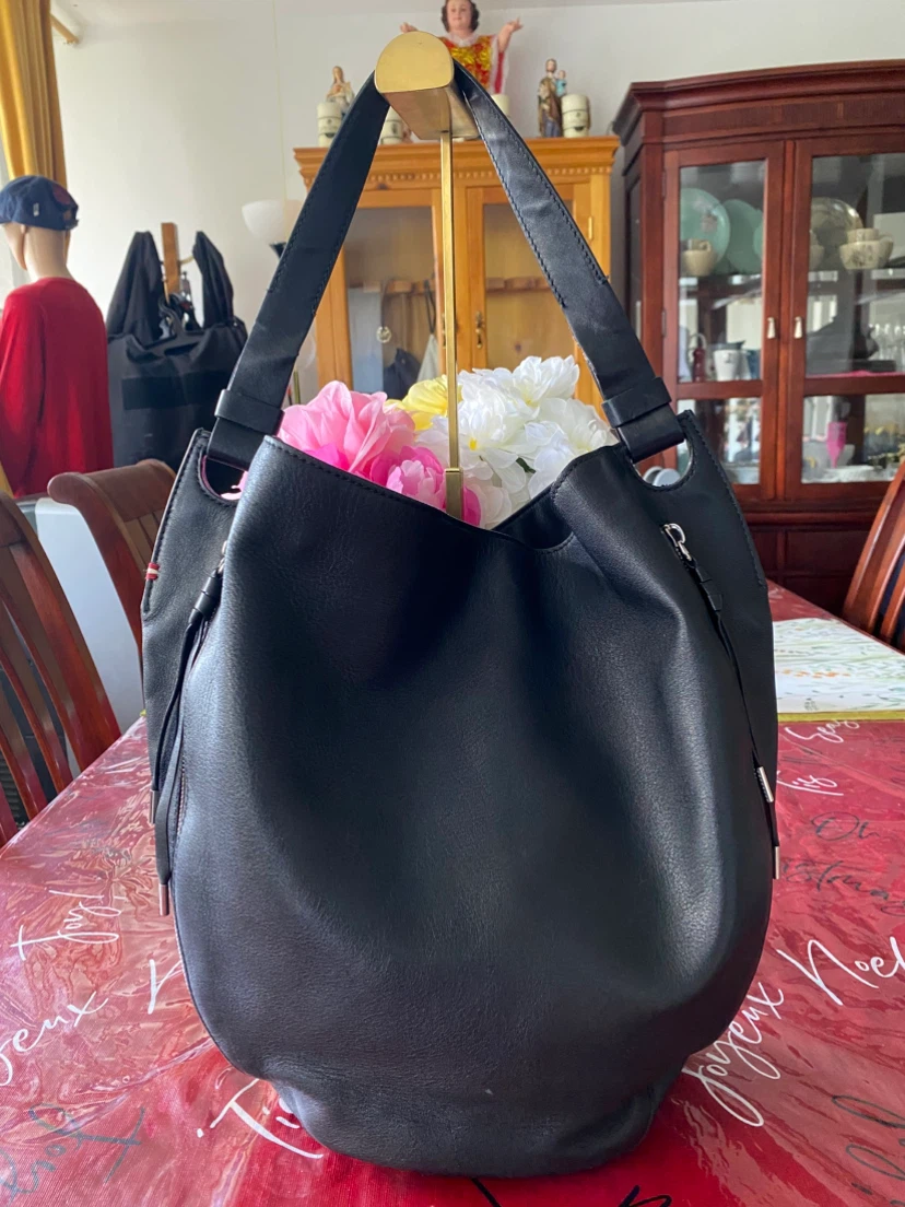 Bally Black Leather Hobo Bag