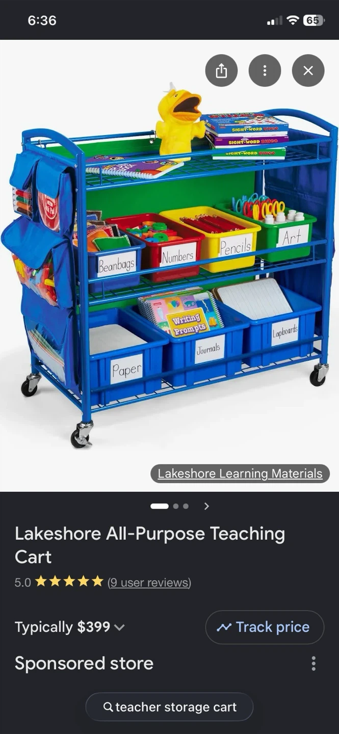 Lakeshore All-Purpose Teaching Cart - photo 4