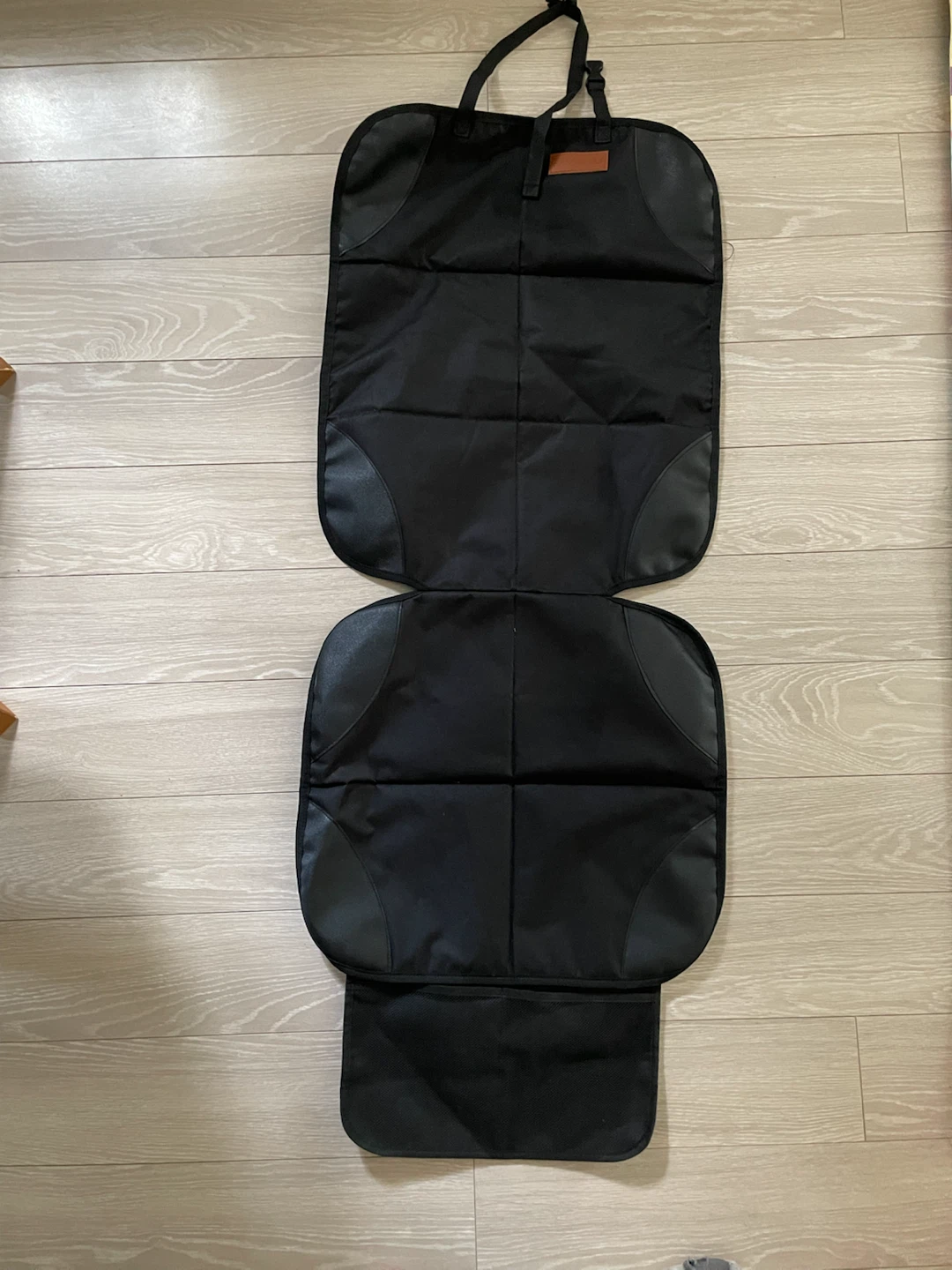 Black Car Seat Protector with Pockets
