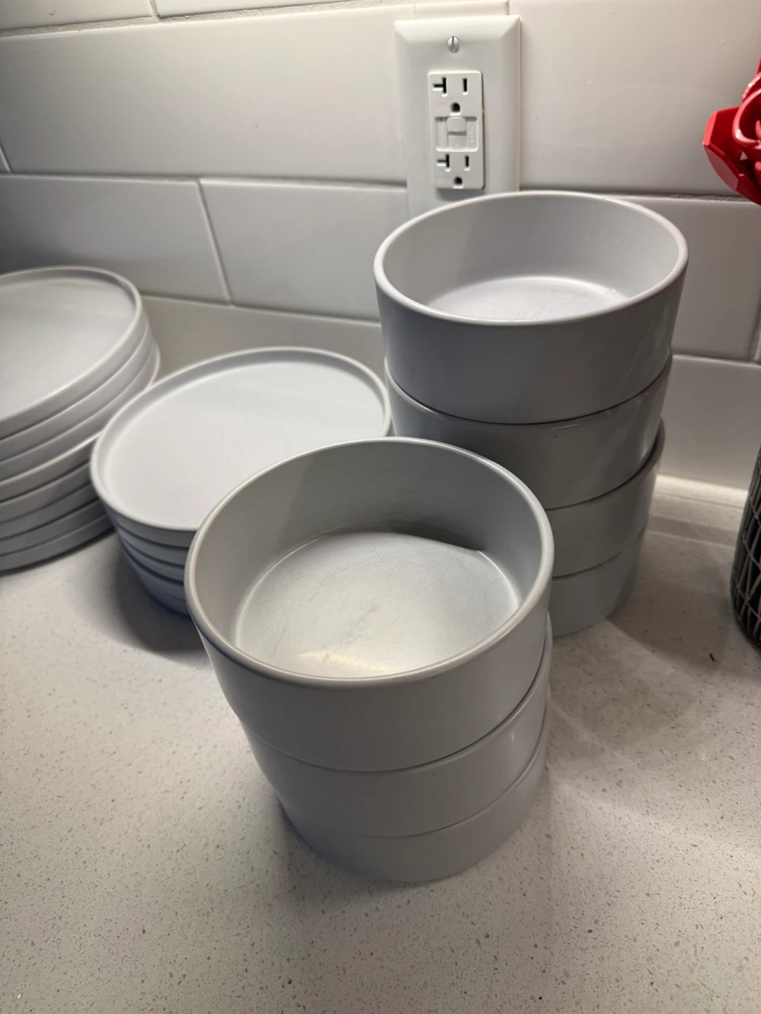 Stackable Grey Dinnerware Set - photo 5