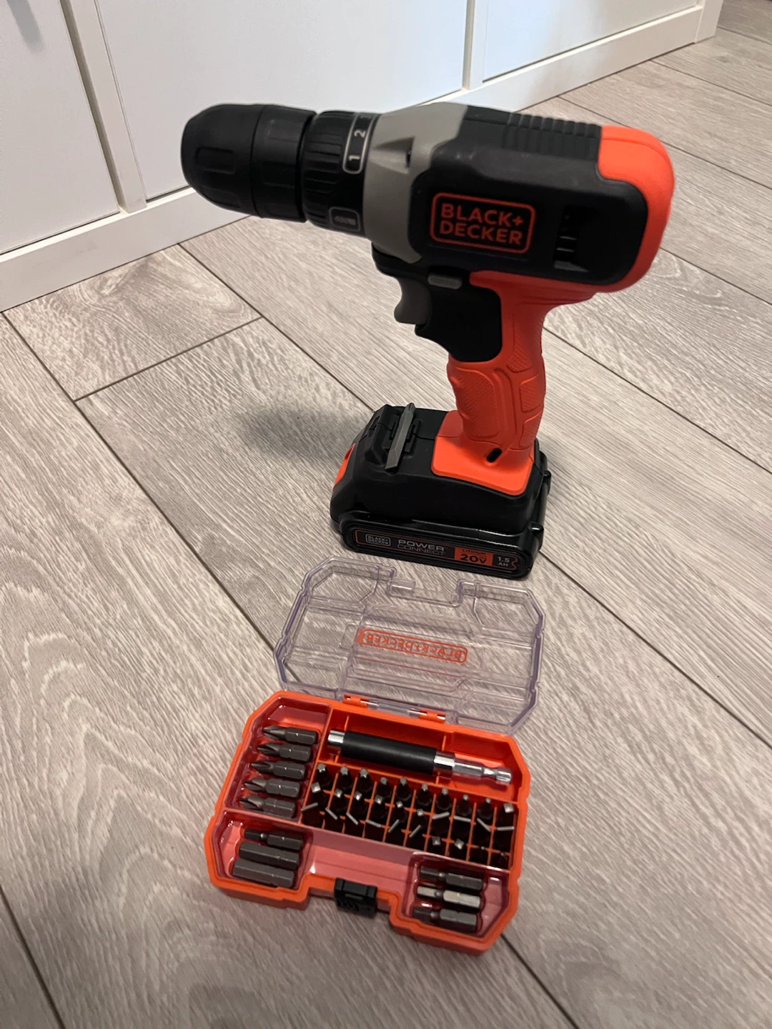 Black & Decker 20V Cordless Drill with Bit Set