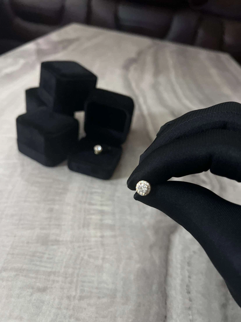 Certified VVS1 Stud Earrings -Sterling💎 - photo 2