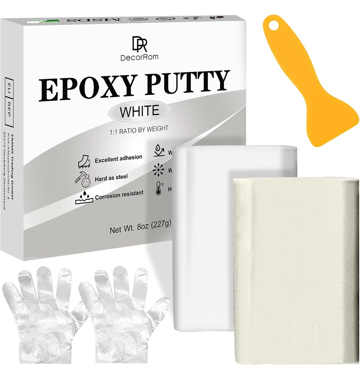 DecorRom White Epoxy Putty - 8oz (227g)