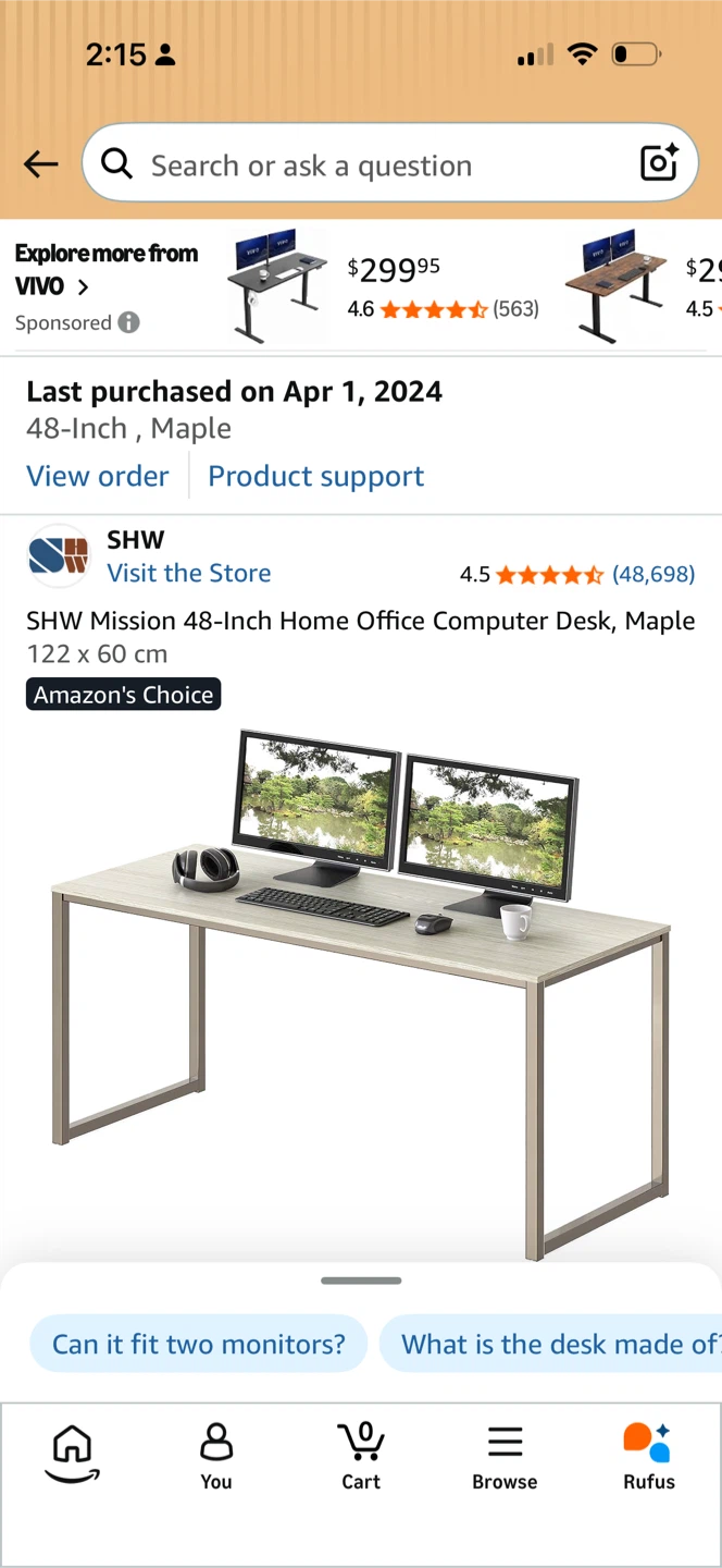 Desk with Light Wood Finish - photo 3