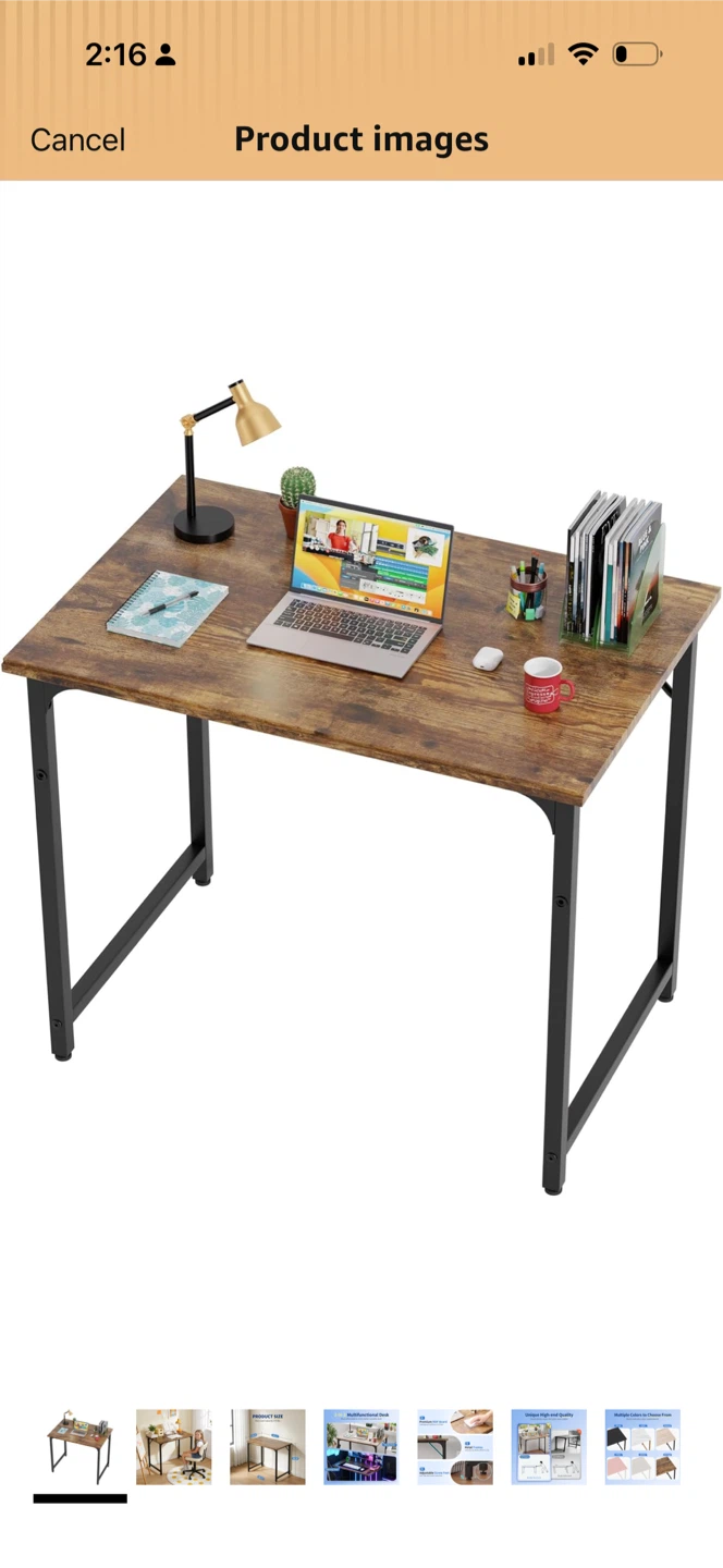 Rustic Computer Desk with Monitor Stand and Mesh Office Chair - photo 5
