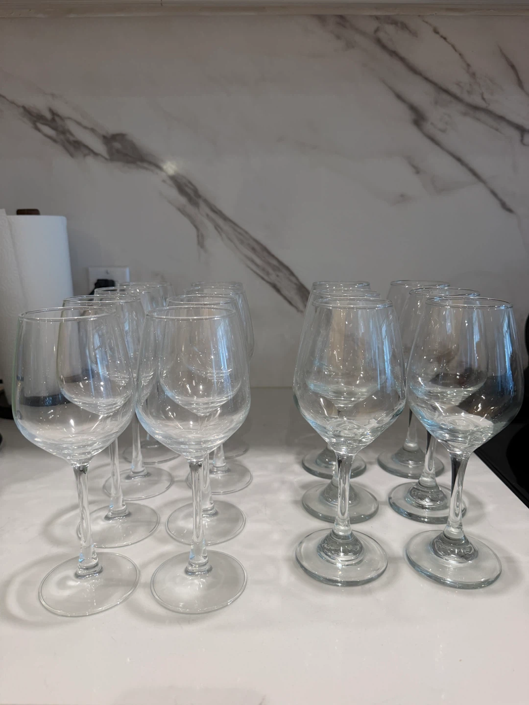 2 Sets of Wine Glasses – 14 Glasses Total