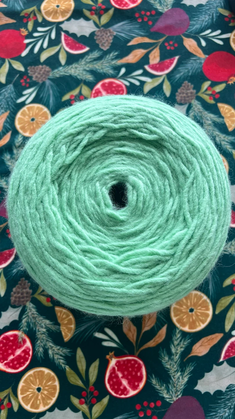 Mint Green Wool Blend Yarn