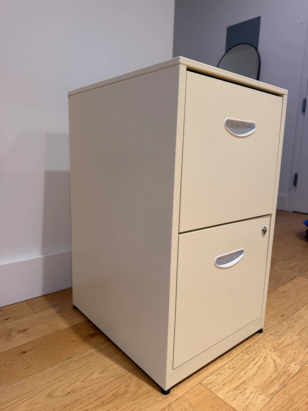Cream 2-Drawer Locking File Cabinet - photo 2