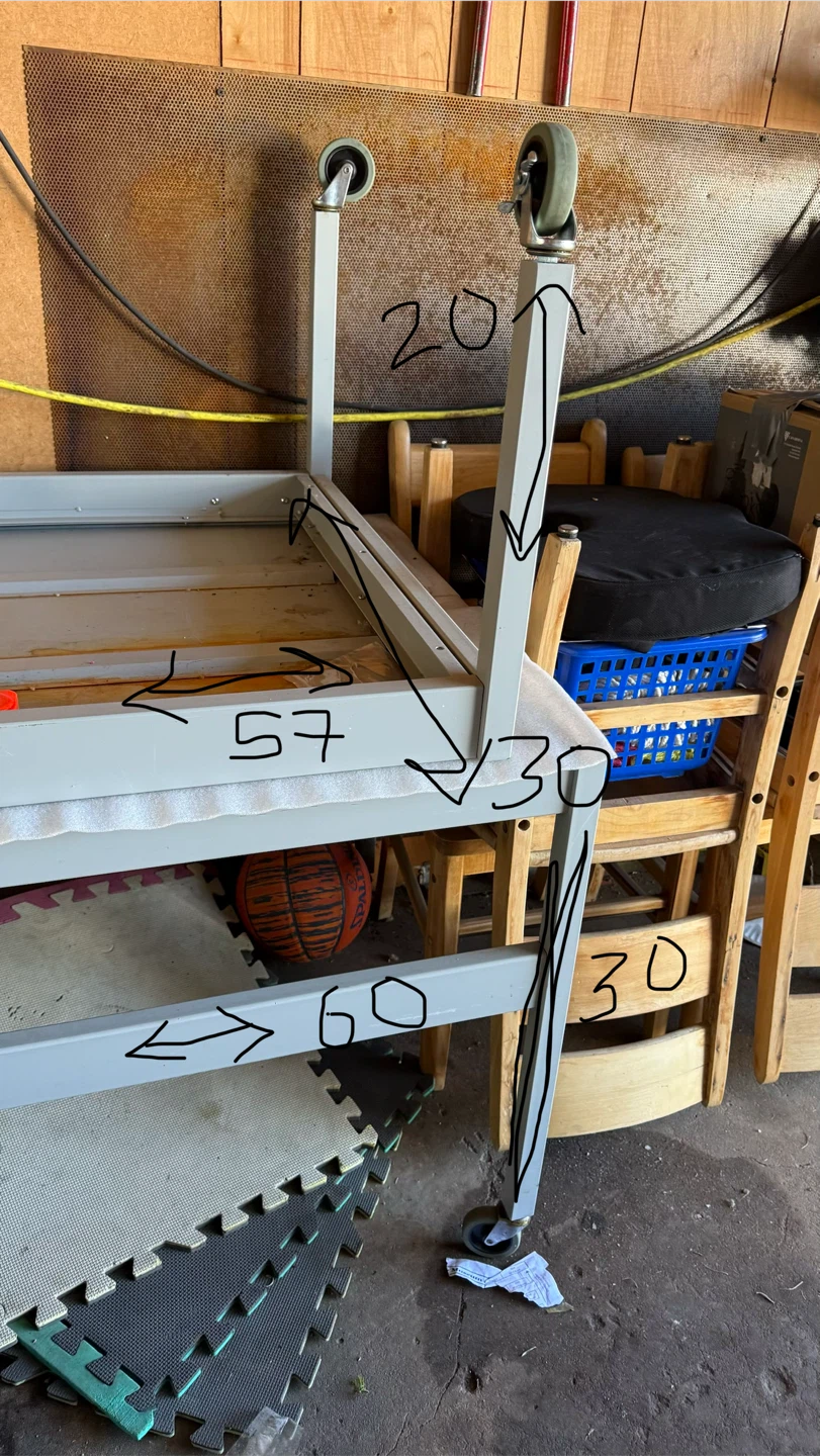 Metal Utility Cart / rolling table with Wheels - photo 3