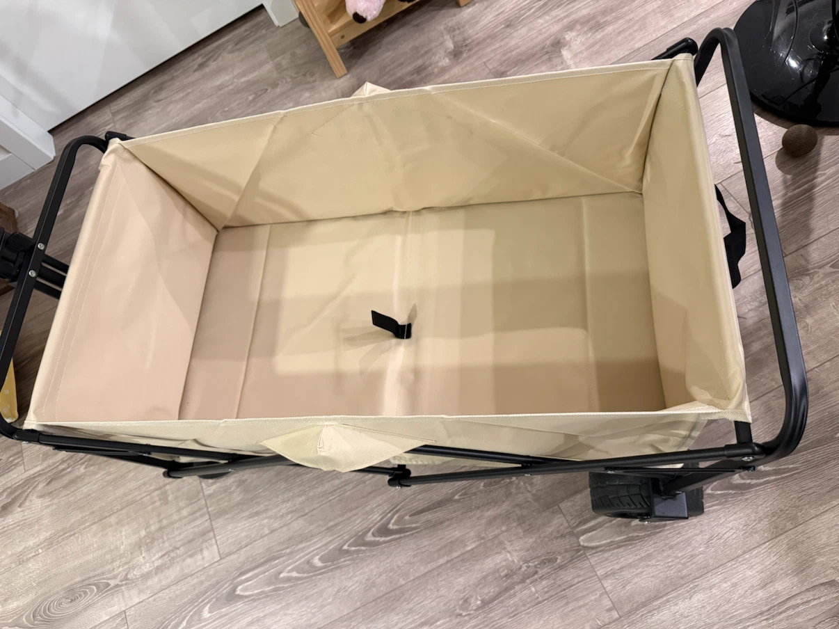 Foldable Utility Wagon - Beige Interior, Black Frame - photo 3