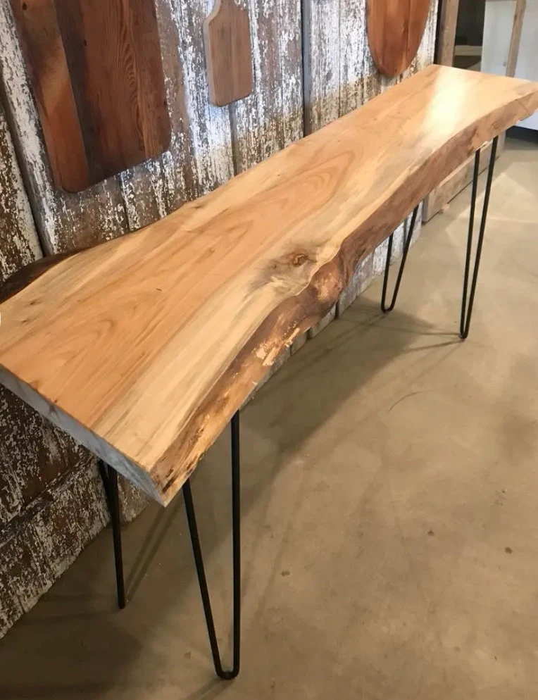 Custom Live Edge Console Entry or Hallway Table