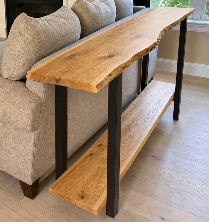 Custom Live Edge Console Entry or Hallway Table - photo 3