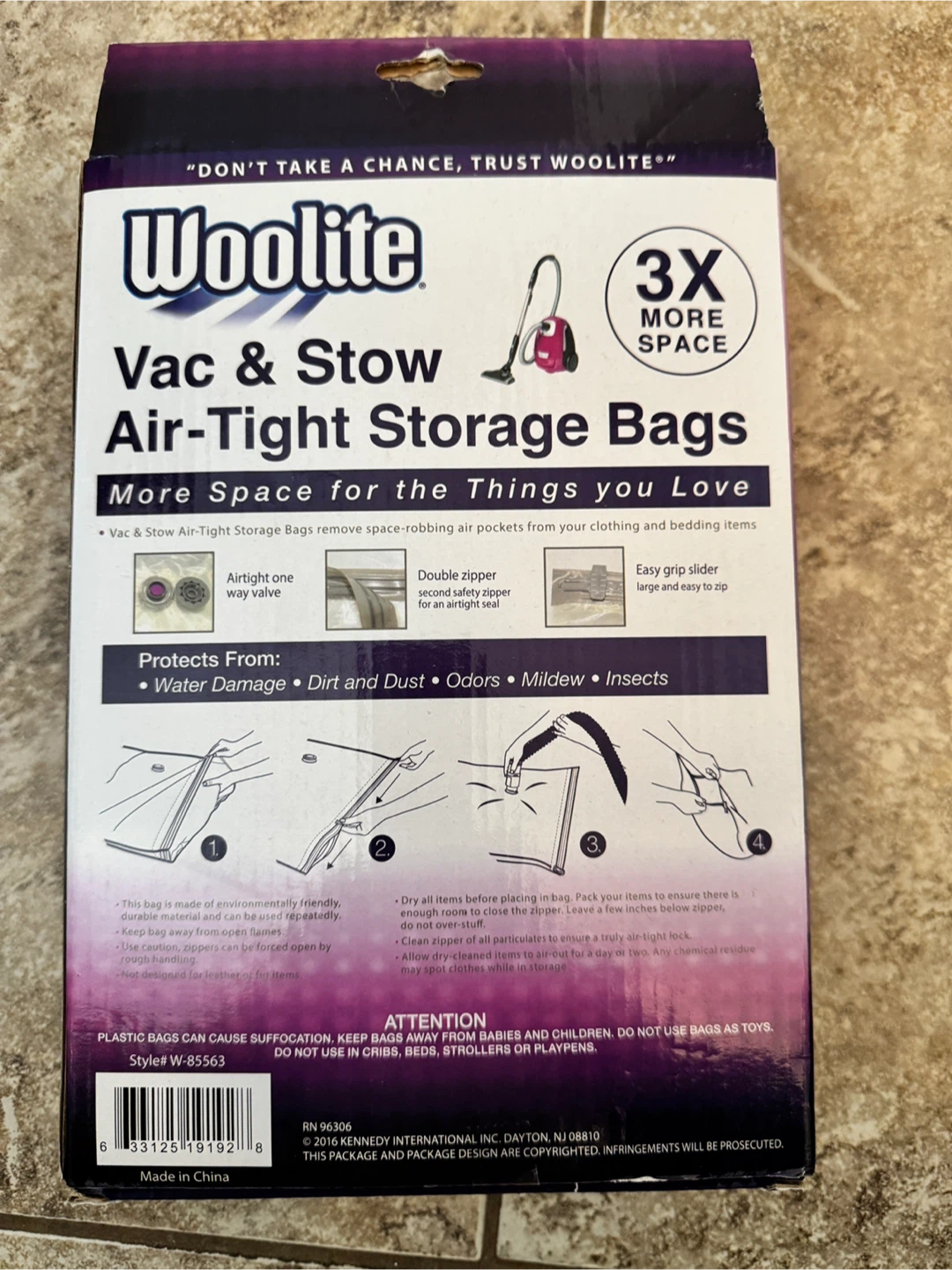 Woolite Vac & Stow Air-Tight Storage Bags Multi-Pack - photo 2