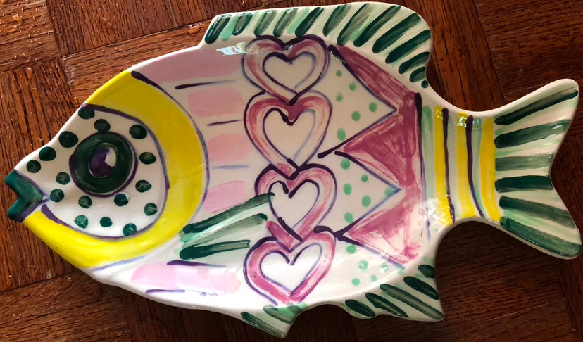 Hand-painted Ceramic Fish Dish - photo 2
