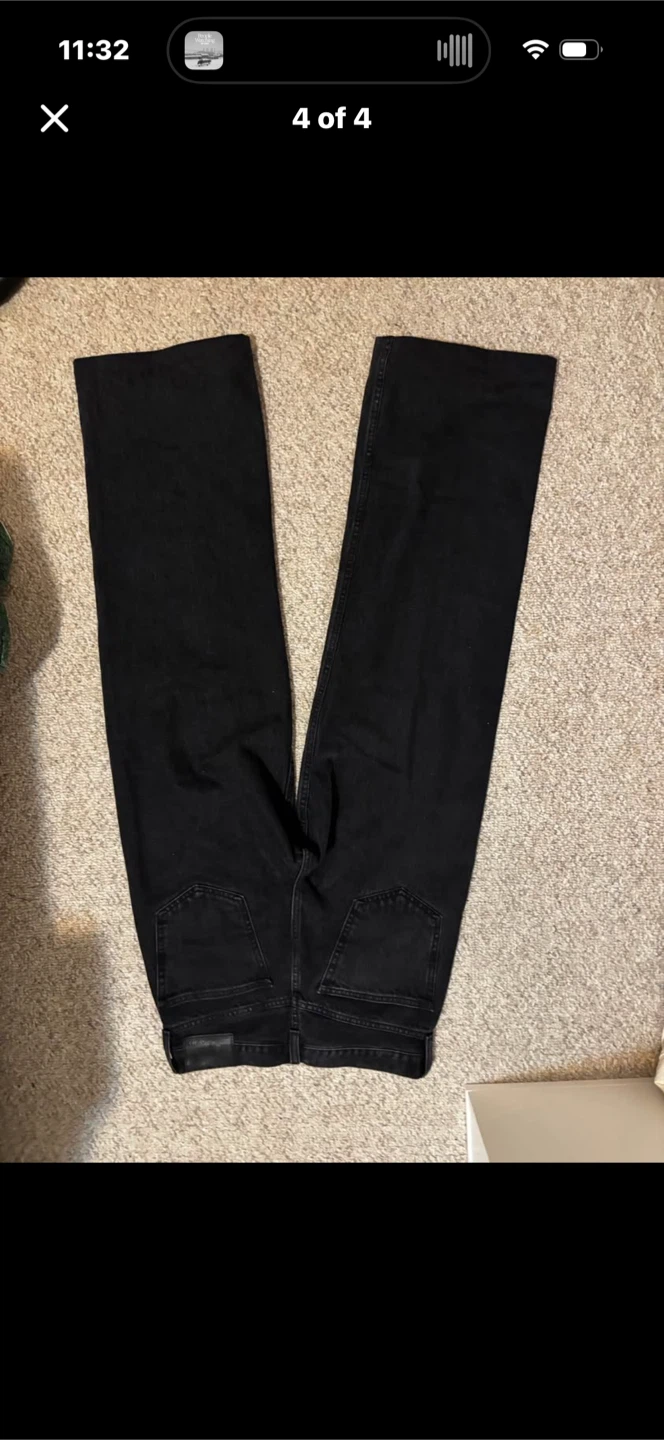 Denim Forum "The '90s Vintage Lo-Rise Straight" Black Jeans - photo 4