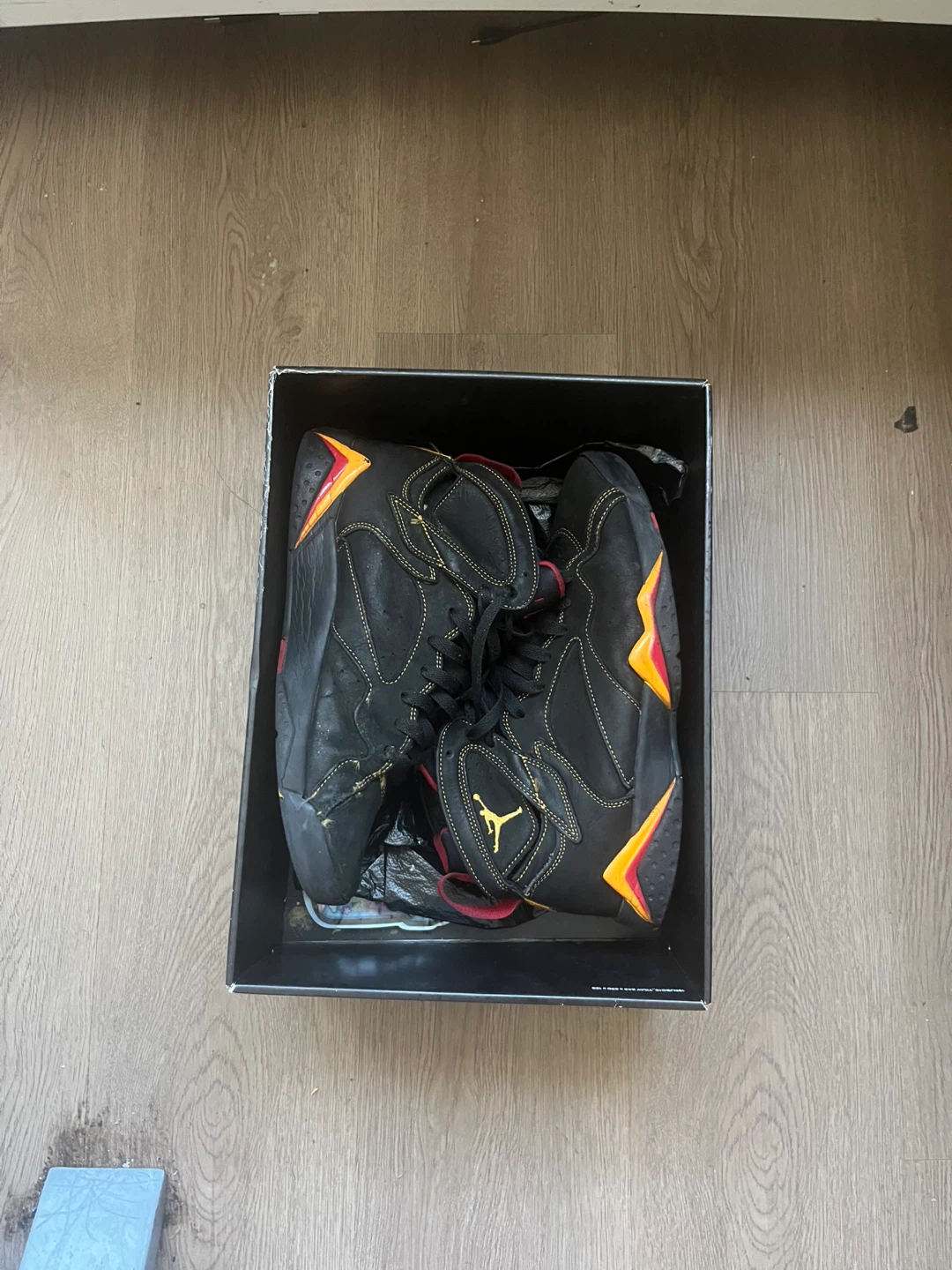 Air Jordan 7 Retro Black Red Yellow