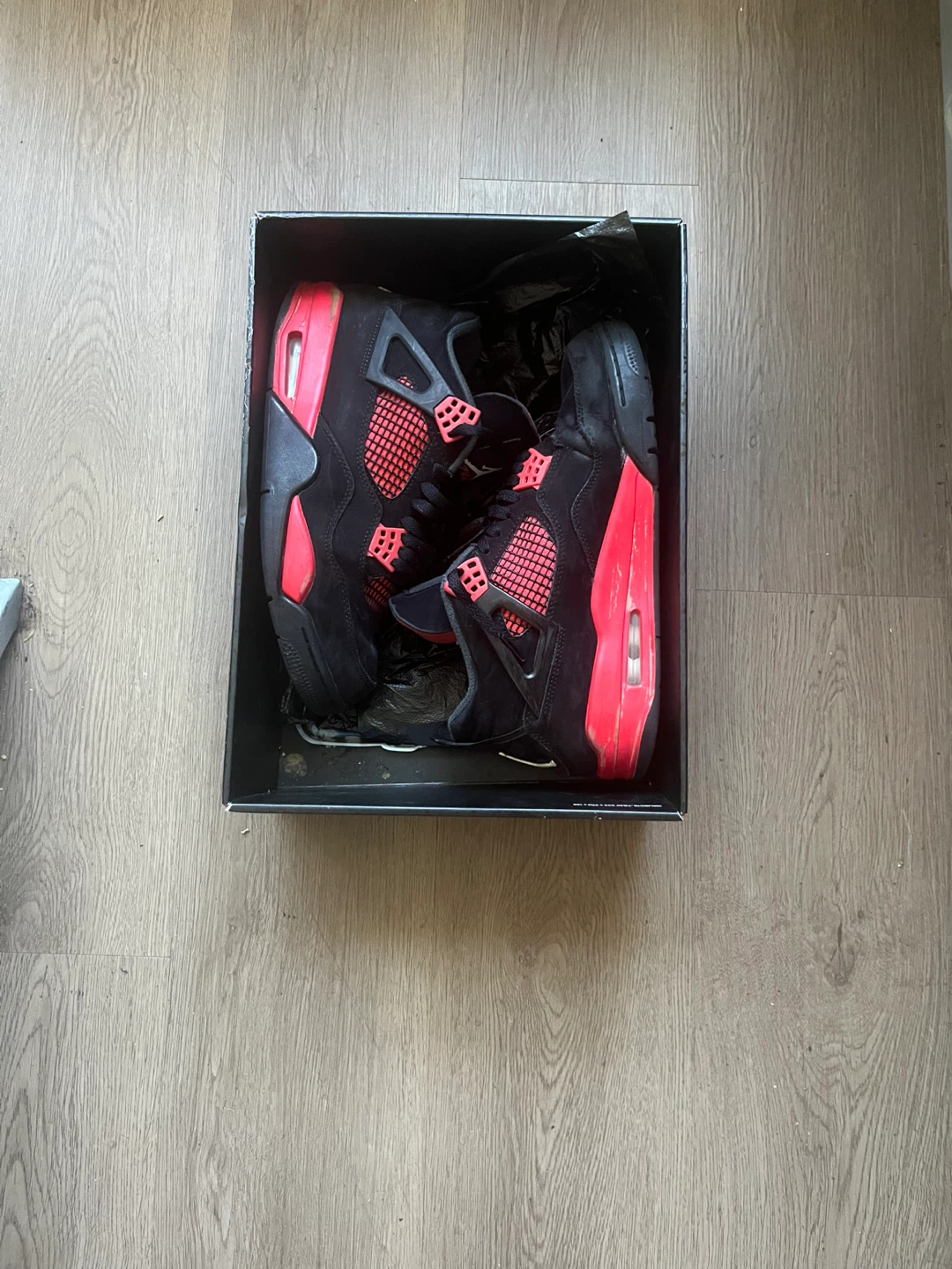 Air Jordan 4 Retro Black Red Men's Sneakers