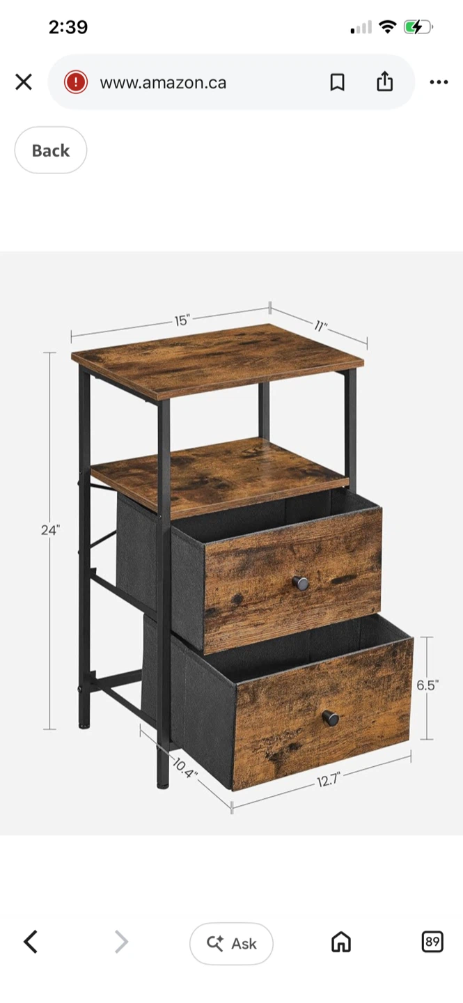 2-Drawer Nightstand - photo 2