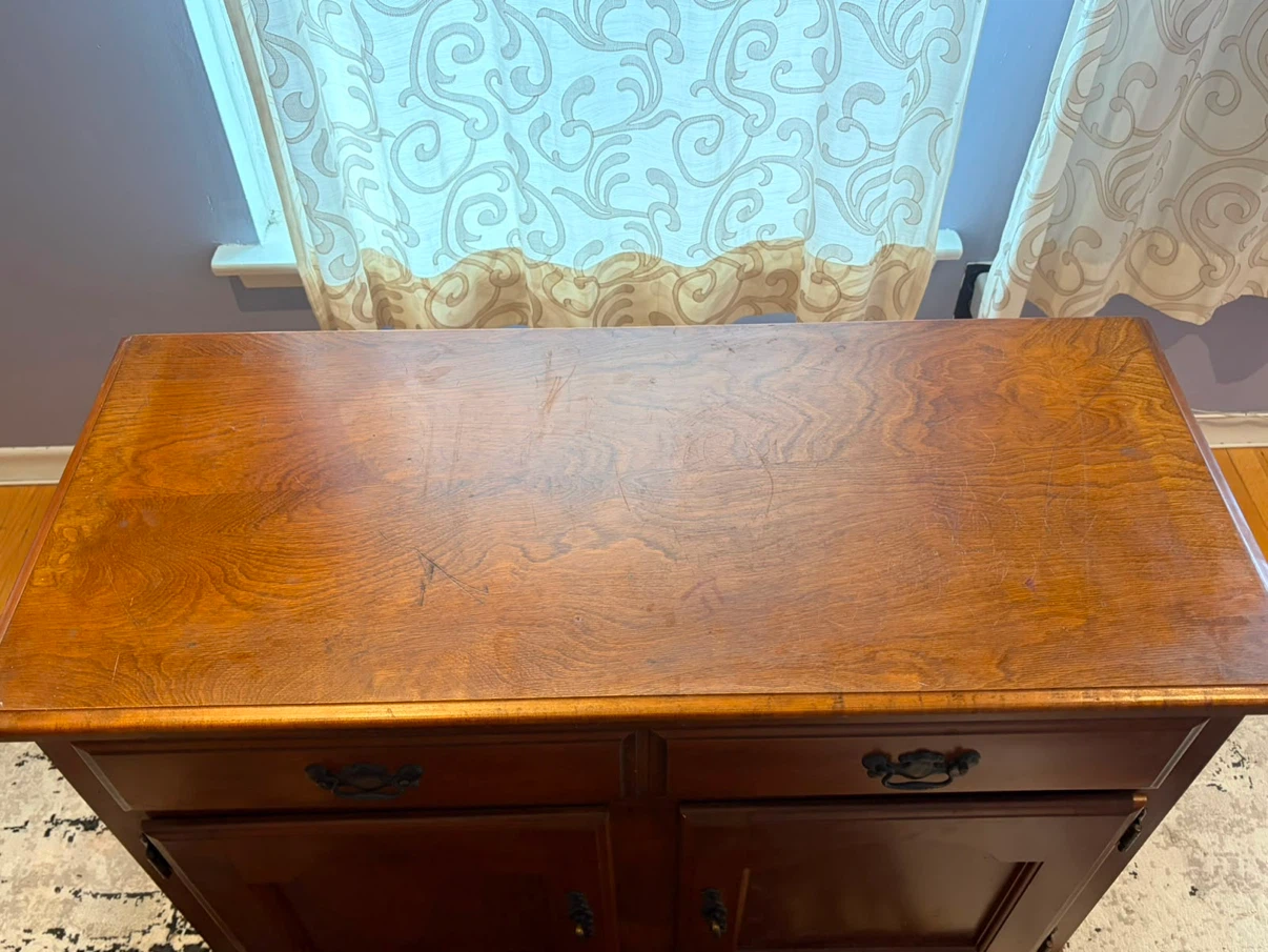 Wooden Sideboard Cabinet with Drawers and Doors - photo 2