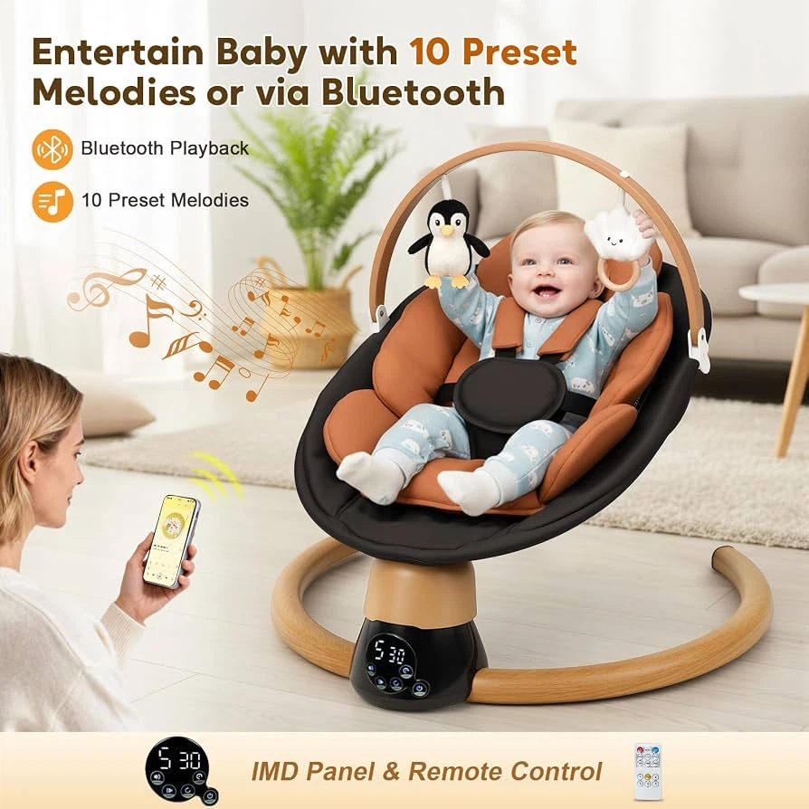🔥 Brand New – Electric Baby Swing - photo 4