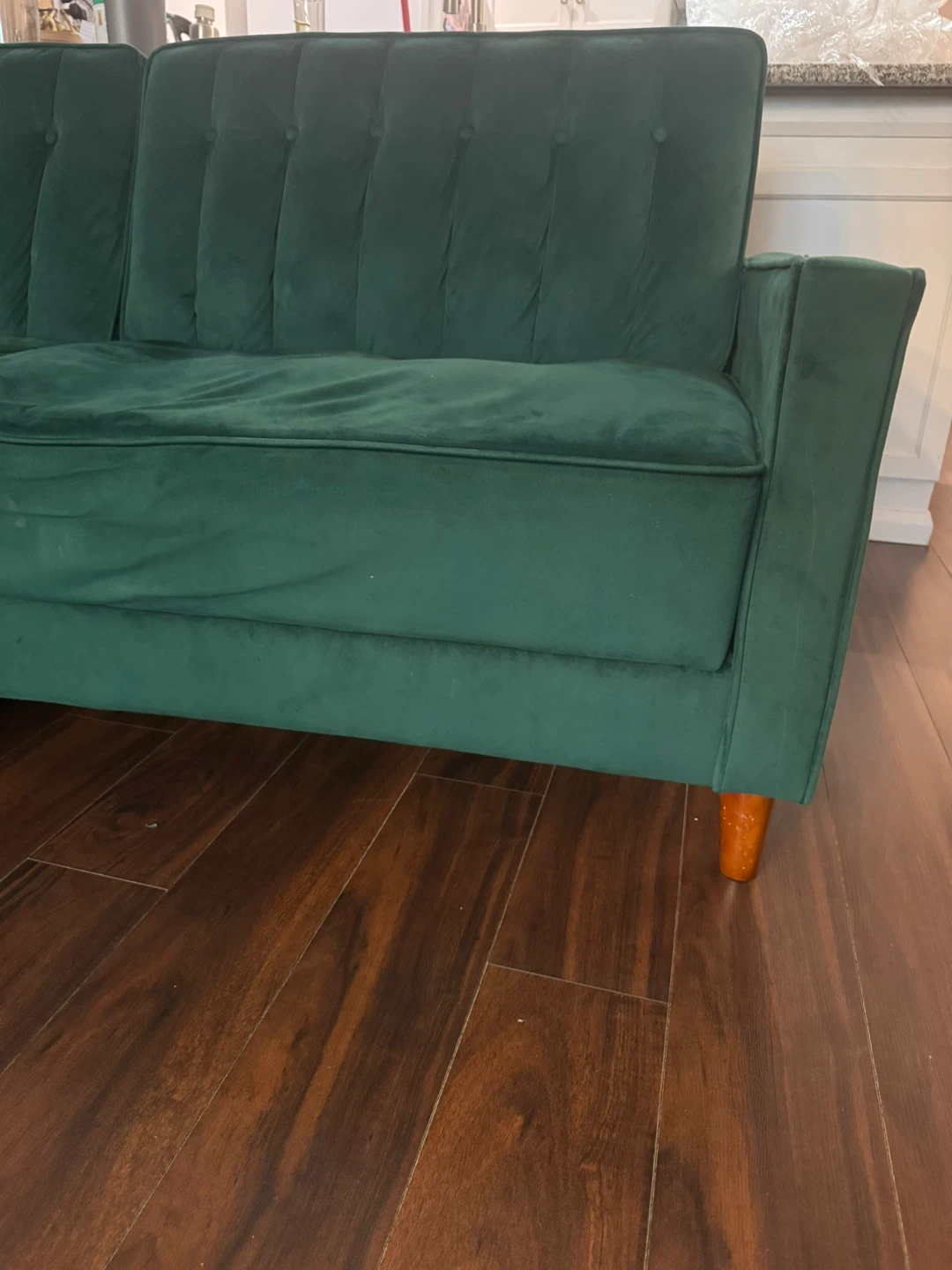 Velvet Sofa Bed - Green - photo 5