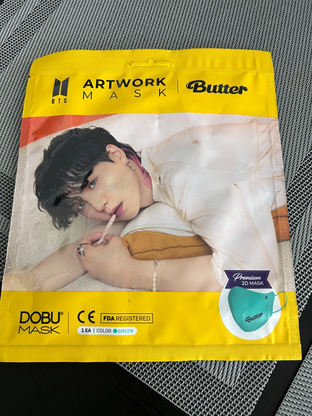 BTS Artwork Mask (Green, Suga, Butter Edition)