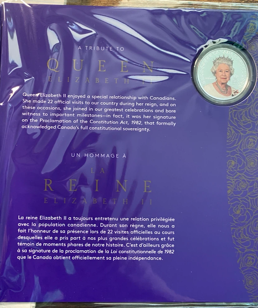 Royal Canadian Mint Queen Elizabeth II Tribute Coin 1952-2022 - photo 3