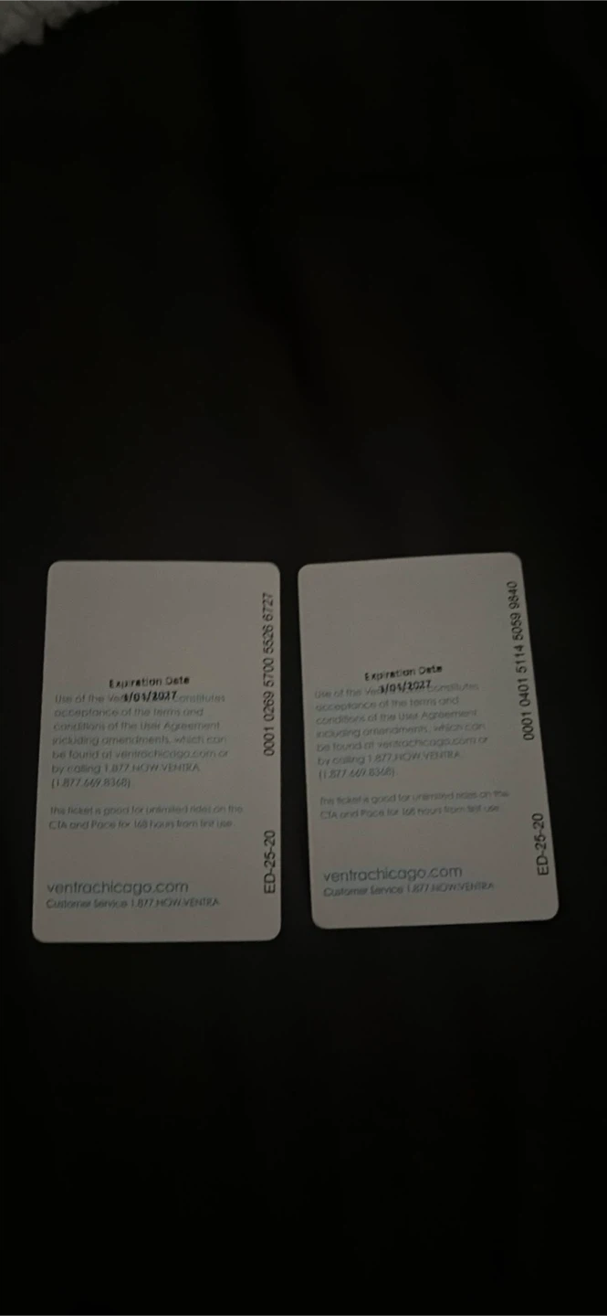 2 Ventra CTA Pace 7-Day Transit Tickets - photo 2