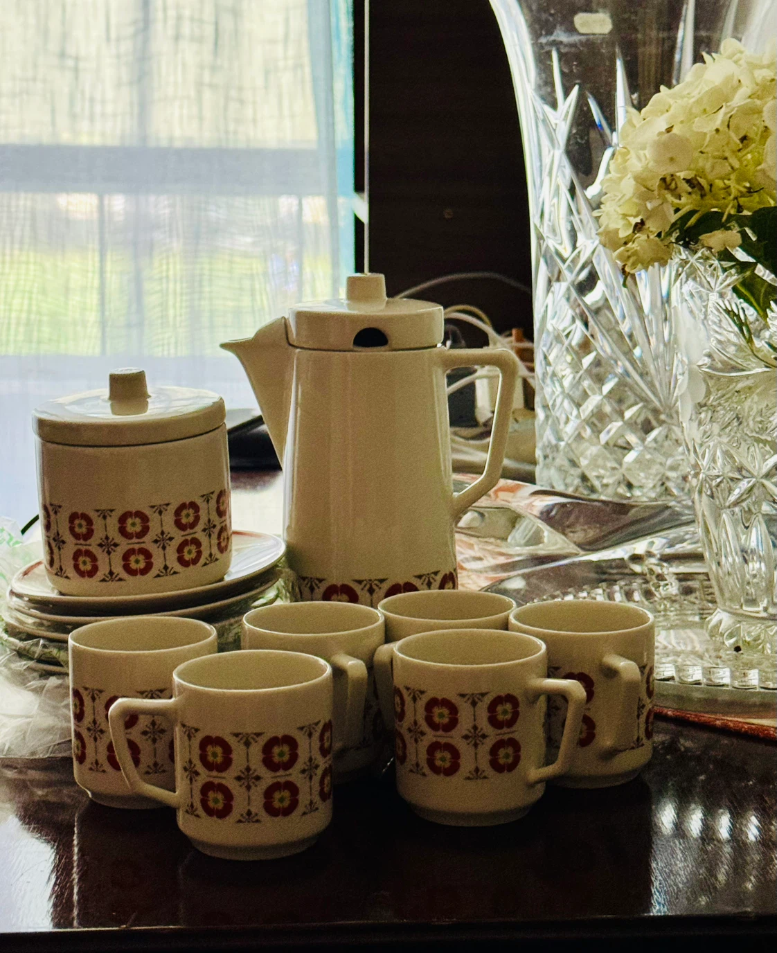 Tognana Porcelain Demitasse Cups and Saucers Set