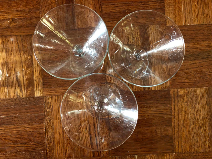 Set of 3 Martini Glasses