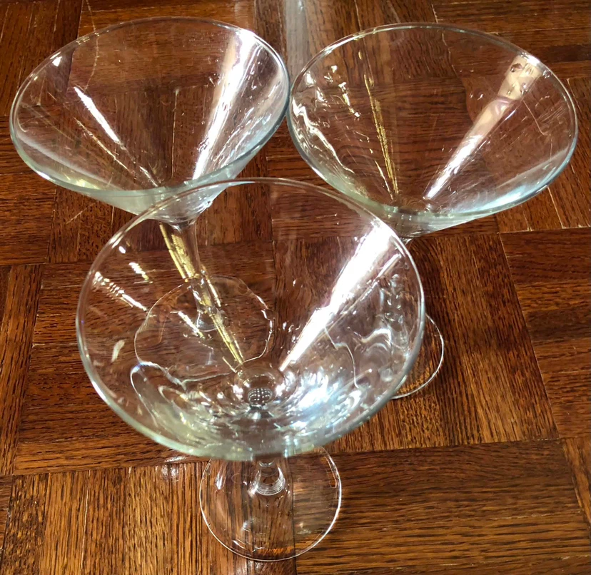 Set of 3 Martini Glasses - photo 2