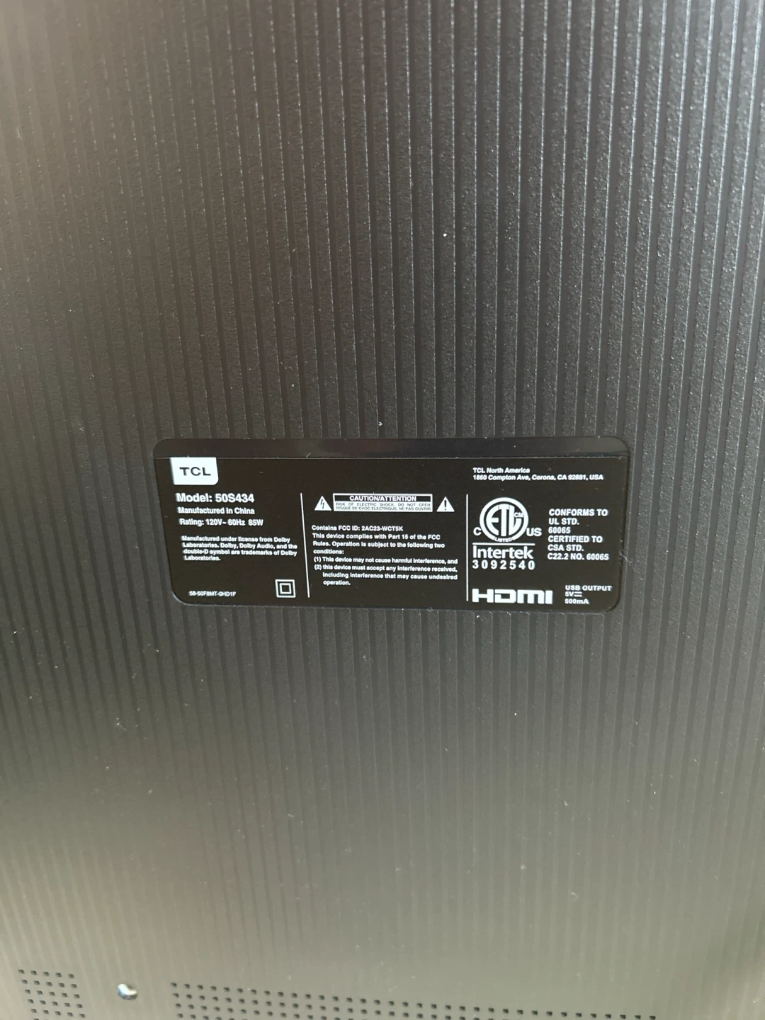 TCL 50" Smart TV - Model 50S434 - photo 4