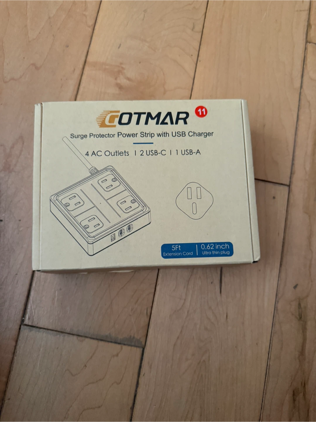 GOTMAR Surge Protector Power Strip with USB Charger