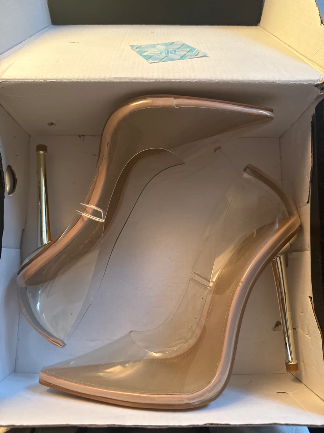 Fashion Nova Clear Stiletto Heels