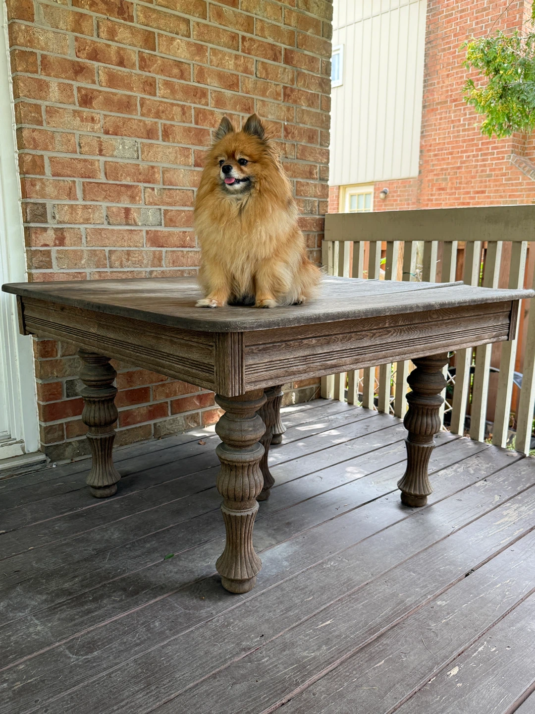 Solid wood century-old table